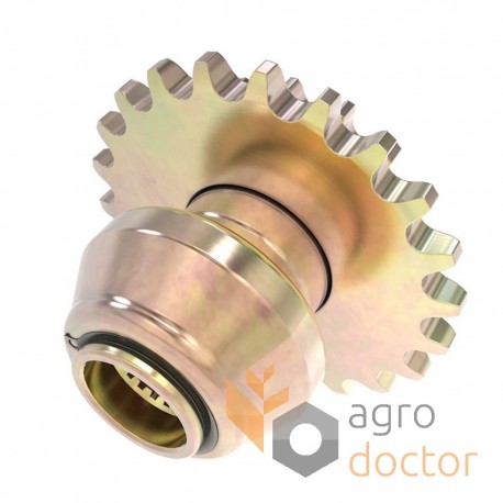 Double sprocket of the lower shaft of the inclined chamber of the combine AXE10874 - suitable for John Deere