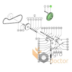 Pulley 068783 - combine engine fan drive, Claas [Original]