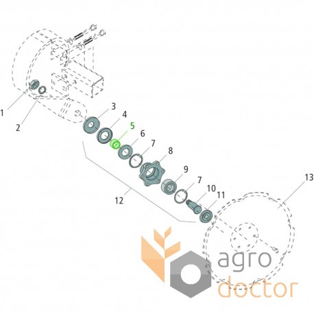 Remote bushing 32310066 - harrow, suitable for Lemken