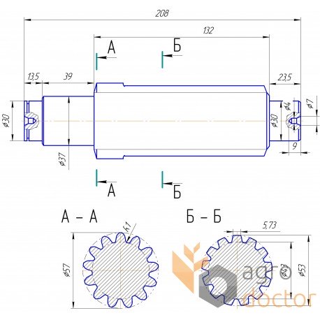 Vorgelegewelle 417848M1 Massey Ferguson