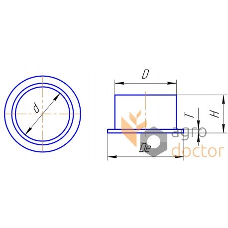 Douille en téflon 008523.0 pour les abatteuses et presses à balles adaptable pour Claas