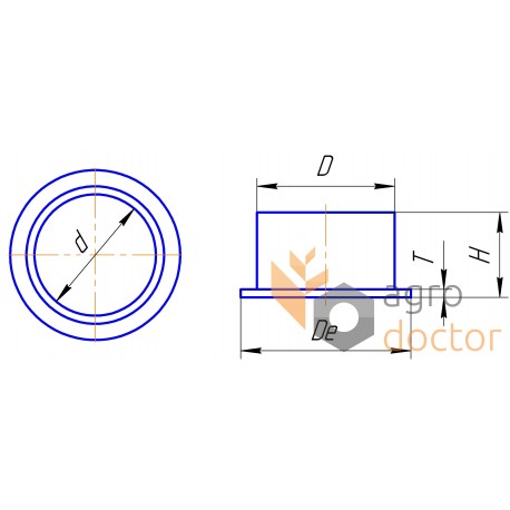 Teflon bushing 008581.0 for Claas harvesters and balers [Original]