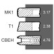 Piston ring set, 103mm, 3 rings