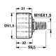 Piston roller D51,5mm, L59,5mm