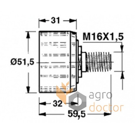 Piston roller D51,5mm, L59,5mm