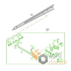 Stopper (kit)  AZ12997 - deflector of the combine harvester, suitable for John Deere [Original]