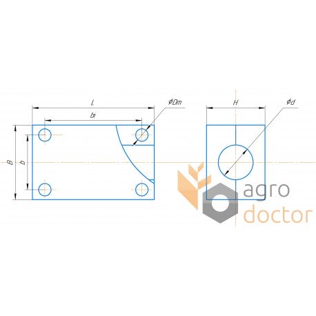 Wooden bearing 618083 suitable for Claas harvester straw walker