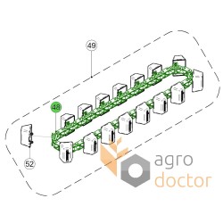 2BC0010AB1 Sunflower header gathering chain (bare) suitable for Olimac Drago Gold