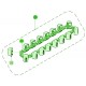 2BC0010FA2 Sunflower header gathering chain (assy)suitable for Olimac Drago Gold