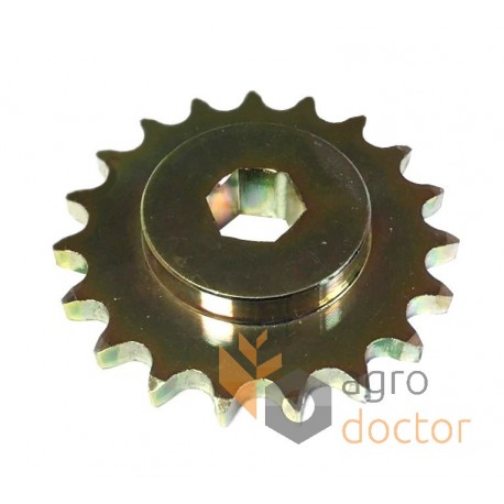 Chain sprocket under the hexagonal shaft AC850956 suitable for Kverneland, T19