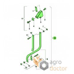 Stand long AC496832 - complete with bracket and chisel, suitable for Kverneland planter