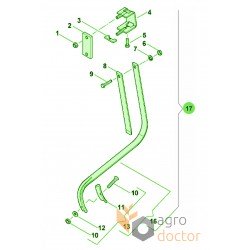 Stand long AC820473 - complete with bracket and bit, suitable for Kverneland planter