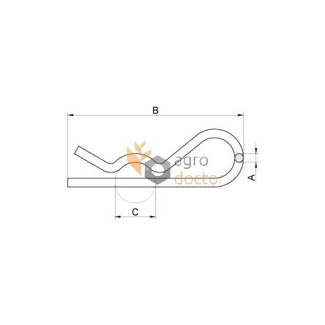 Hair pin cotter 80740591 for CNH harvester header