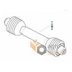 Universal drive shaft with an overrunning clutch AC675123 suitable for Kverneland