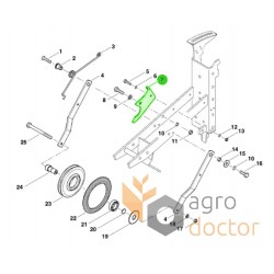 Bracket AC858615 - adjustment of the rolling wheel of the planter, suitable for the Kverneland planter