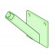 Bracket section AC819182 - square with pipe, suitable for Kverneland