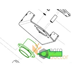 Bearing housing AC870160 - seeder hydraulic motor, suitable for Kverneland