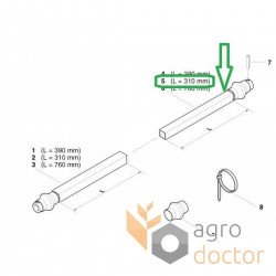 Arbre connecting, internal - AC820097 adaptable pour Kverneland