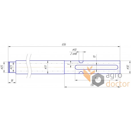 Variator shaft header reel drive 670201 suitable for Claas