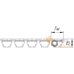 Wrapped banded belt 544164 suitable for Claas [Tagex ]