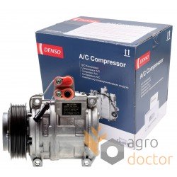Compresseur de climatisation AL153386 adaptable pour John Deere 12V (Denso)