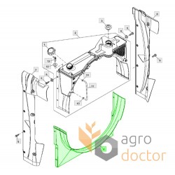 Radiator fan shroud R164608 John Deere [Original]