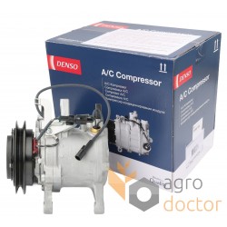 Compresseur de climatisation 3C581-50062 adaptable pour KUBOTA 12V (Denso)