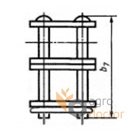 Roller chain connecting link 16A-2 [SKF]