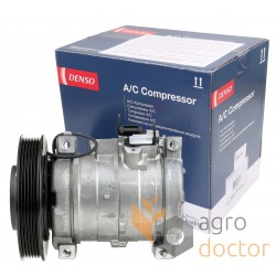 Compresseur de climatisation ACV0059750 adaptable pour Agco 12V (Denso)