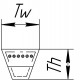 Narrow belt (AX173), H175628 suitable for John Deere [Timken Gold-Ribbon Cog-Belt]