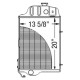 radiator AL25255 suitable for John Deere