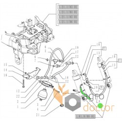 Flexible hose 84284811 CNH