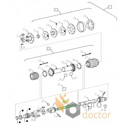 Internal cardan shaft pipe 87586149 CNH