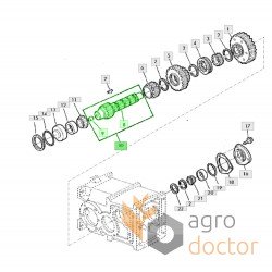 Zahnwelle AH215151 passend fur John Deere [Original]