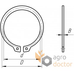 F02050034 suitable for Gaspardo - Outer snap ring 15MM