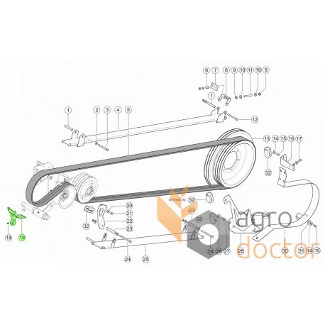 Belt stabilizer 549211/549211.0/0005492110 Claas [Original]