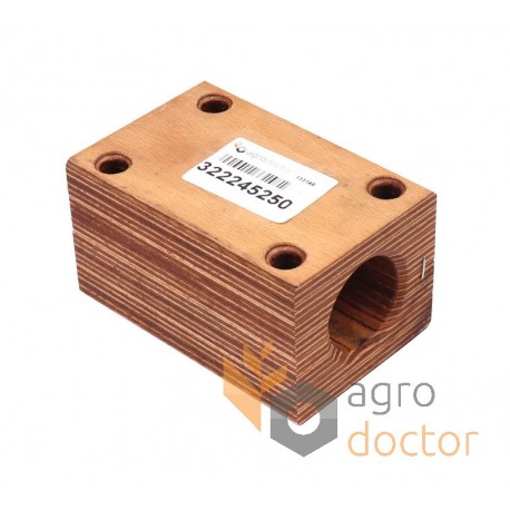 Wooden bearing 322245250 for Laverda harvester straw walker - shaft 39 mm [Agro Parts]