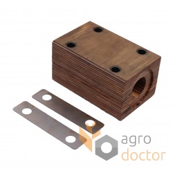 Wooden bearing 618186 suitable for Claas harvester straw walker - 71x80x124mm