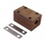 Wooden bearing 618186 for combine conveyor suitable for Claas - 71x80x124mm