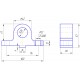 Casquillo de brida Bellcrank 670395 adecuado para cabezal combinado Claas, d25mm