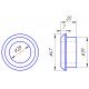 Plastic bushing 677876 suitable for header reel Claas