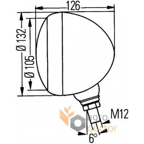 Headlight for CLAAS combine