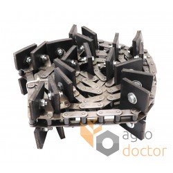 Paddle chain-tailings elevator - AH148021 suitable for John Deere 19 scraper [Helvic]