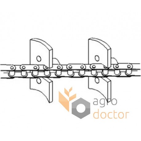 Elev.chain,clean grain rubber padle [AM]