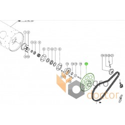 Chain sprocket 545126 suitable for Claas, T64 [Original]