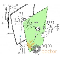 Right door window 0005652821, 565282.1, 0005656351, 565635.1 CLAAS [Original]