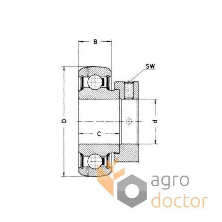 Ball bearing JD39103 for combine John Deere [AM]