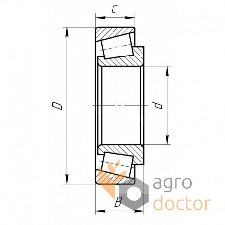 Ball bearing JD39104 for combine John Deere [AM]