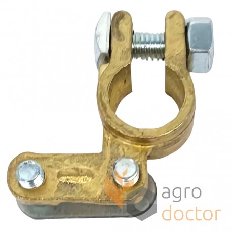 Left battery terminal, brass