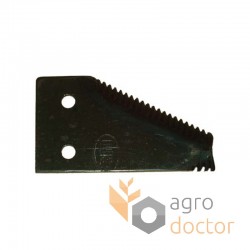 Grain head cutter bar knife section - End